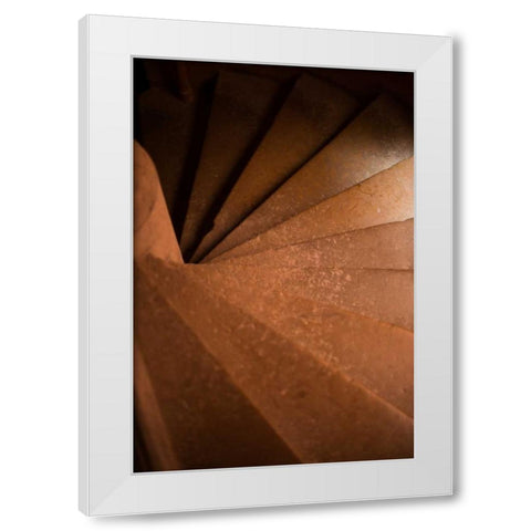 Old Lyon Stairway I White Modern Wood Framed Art Print by Berzel, Erin