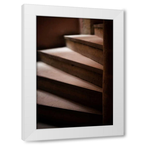 Old Lyon Stairway III White Modern Wood Framed Art Print by Berzel, Erin