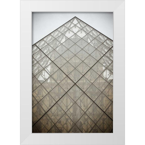 Louvre Pyramid II White Modern Wood Framed Art Print by Berzel, Erin