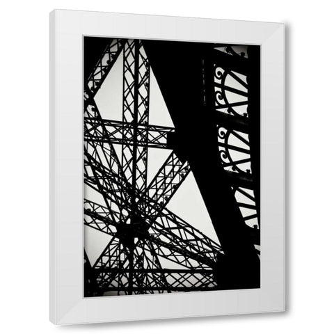 Eiffel Tower Latticework II White Modern Wood Framed Art Print by Berzel, Erin