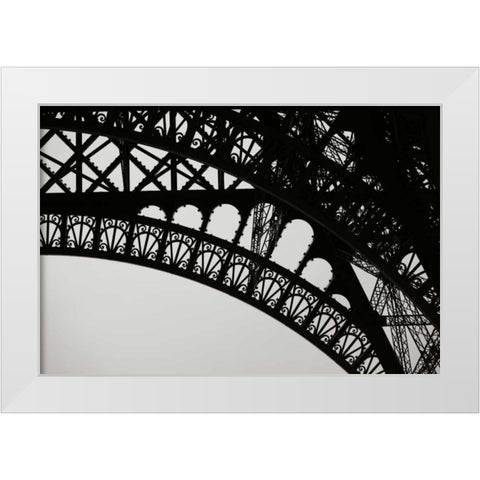 Eiffel Tower Latticework III White Modern Wood Framed Art Print by Berzel, Erin