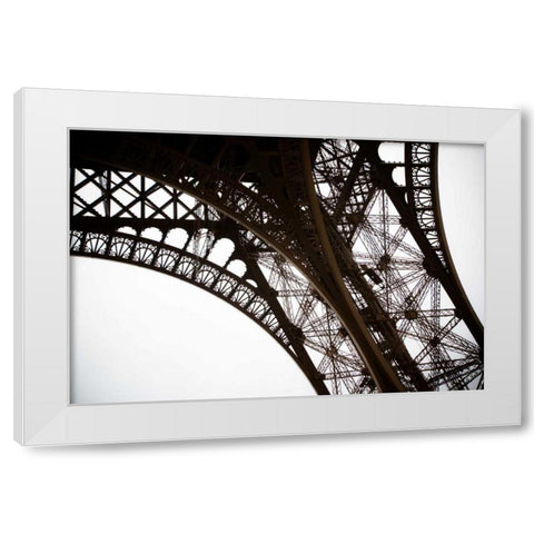 Eiffel Tower Framework I White Modern Wood Framed Art Print by Berzel, Erin