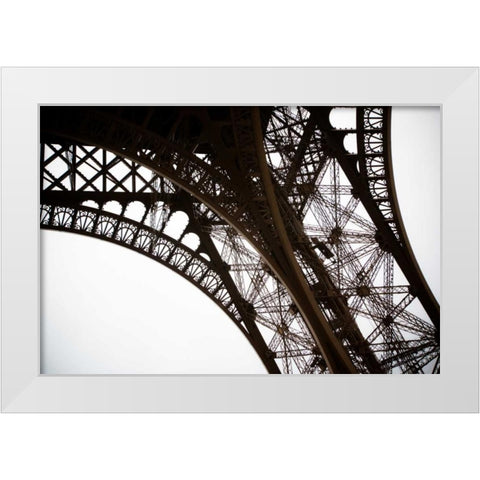 Eiffel Tower Framework I White Modern Wood Framed Art Print by Berzel, Erin