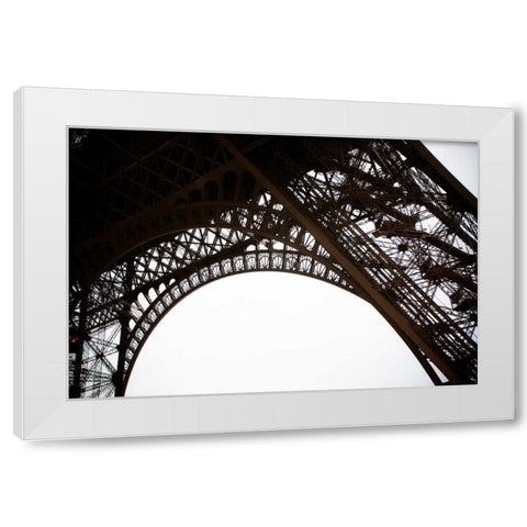 Eiffel Tower Framework II White Modern Wood Framed Art Print by Berzel, Erin