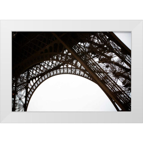 Eiffel Tower Framework II White Modern Wood Framed Art Print by Berzel, Erin