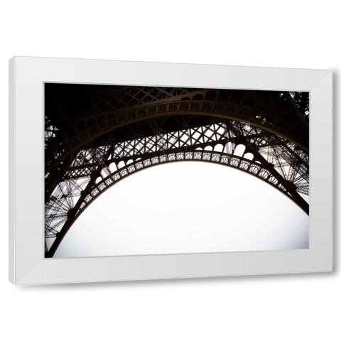 Eiffel Tower Framework III White Modern Wood Framed Art Print by Berzel, Erin