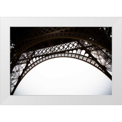 Eiffel Tower Framework III White Modern Wood Framed Art Print by Berzel, Erin