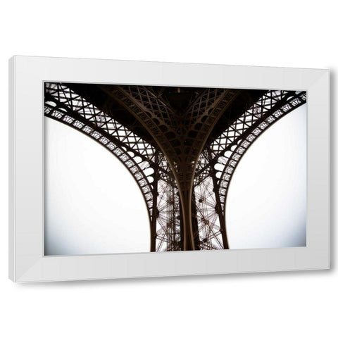 Eiffel Tower Framework IV White Modern Wood Framed Art Print by Berzel, Erin