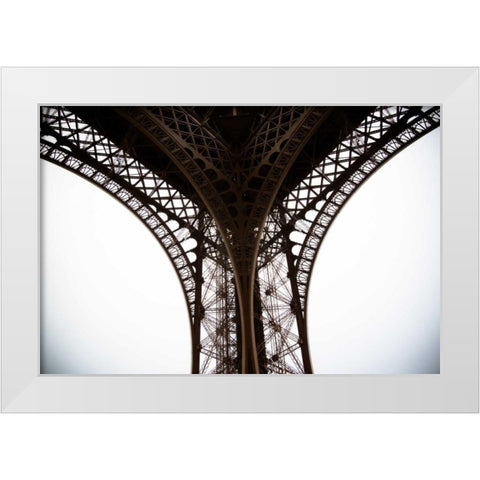Eiffel Tower Framework IV White Modern Wood Framed Art Print by Berzel, Erin