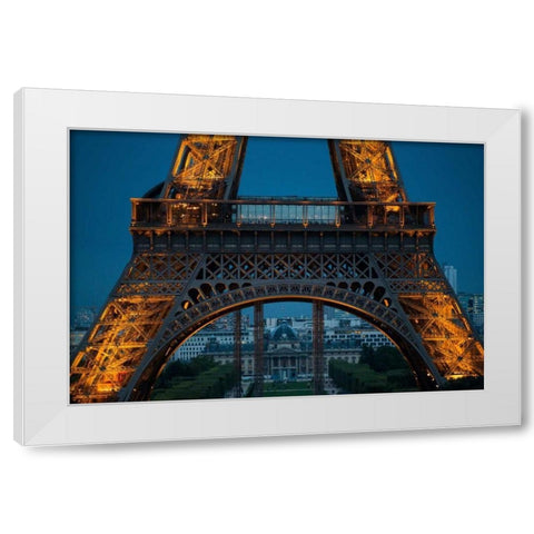 Eiffel Tower at Night VI White Modern Wood Framed Art Print by Berzel, Erin