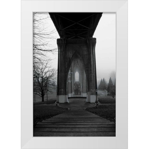 BW St. Johns Arches VI White Modern Wood Framed Art Print by Berzel, Erin