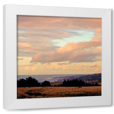 Evening Sky I White Modern Wood Framed Art Print by Crane, Rita