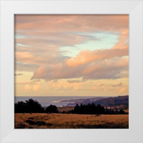 Evening Sky I White Modern Wood Framed Art Print by Crane, Rita