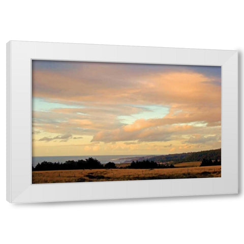 Evening Sky II White Modern Wood Framed Art Print by Crane, Rita