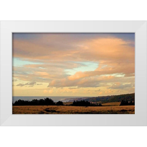 Evening Sky II White Modern Wood Framed Art Print by Crane, Rita