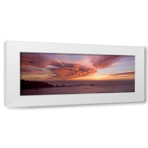 Sunset Sky III White Modern Wood Framed Art Print by Crane, Rita