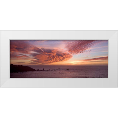 Sunset Sky III White Modern Wood Framed Art Print by Crane, Rita