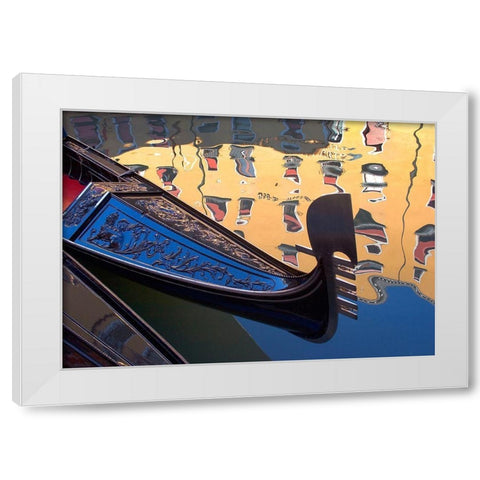 Gondolas and Reflections III White Modern Wood Framed Art Print by Crane, Rita
