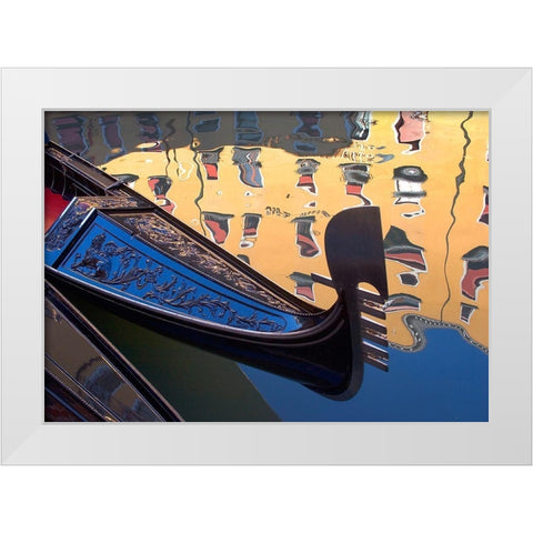 Gondolas and Reflections III White Modern Wood Framed Art Print by Crane, Rita