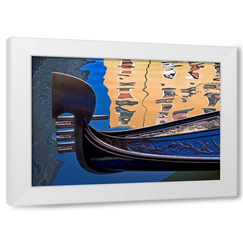 Gondolas and Reflections IV White Modern Wood Framed Art Print by Crane, Rita