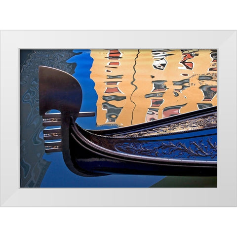 Gondolas and Reflections IV White Modern Wood Framed Art Print by Crane, Rita