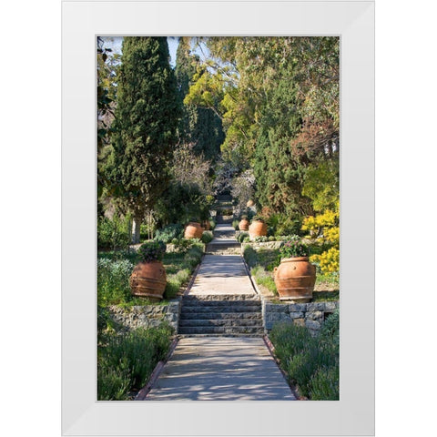 Italian Garden I White Modern Wood Framed Art Print by Crane, Rita