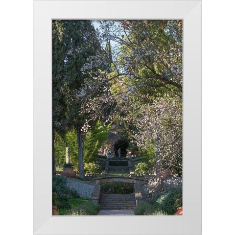 Italian Garden II White Modern Wood Framed Art Print by Crane, Rita