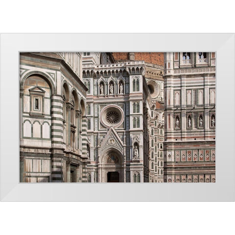 The Duomo Florence I White Modern Wood Framed Art Print by Crane, Rita