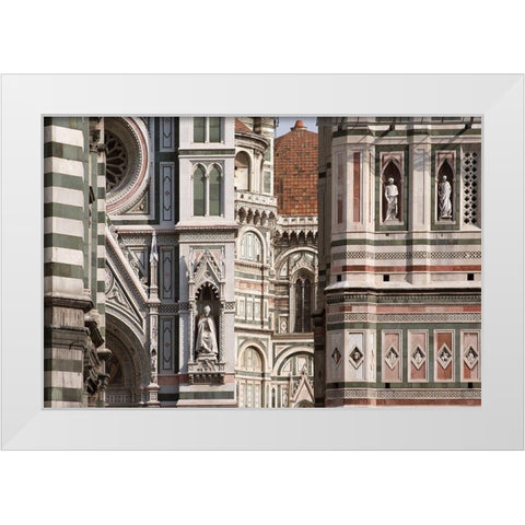 The Duomo Florence II White Modern Wood Framed Art Print by Crane, Rita