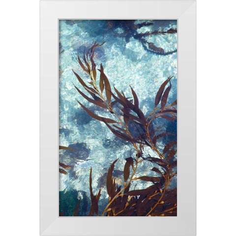 Mermaid Tresses III White Modern Wood Framed Art Print by Crane, Rita