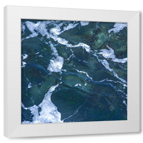 Seafoam I White Modern Wood Framed Art Print by Crane, Rita