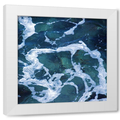 Seafoam II White Modern Wood Framed Art Print by Crane, Rita
