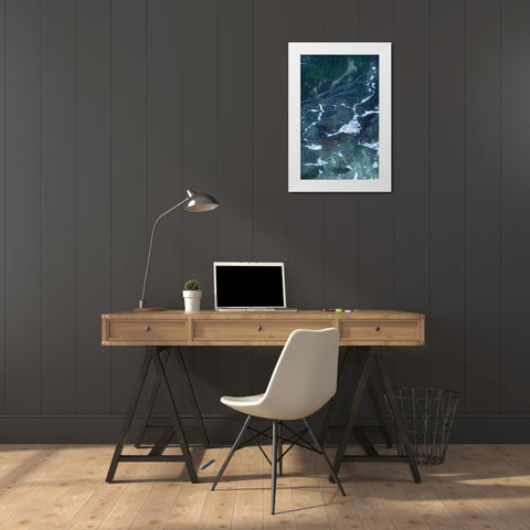 Seafoam III White Modern Wood Framed Art Print by Crane, Rita
