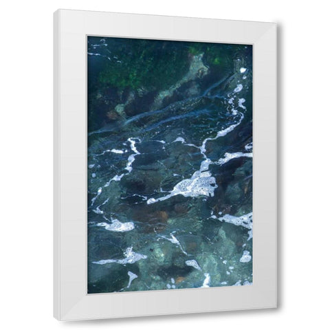 Seafoam III White Modern Wood Framed Art Print by Crane, Rita