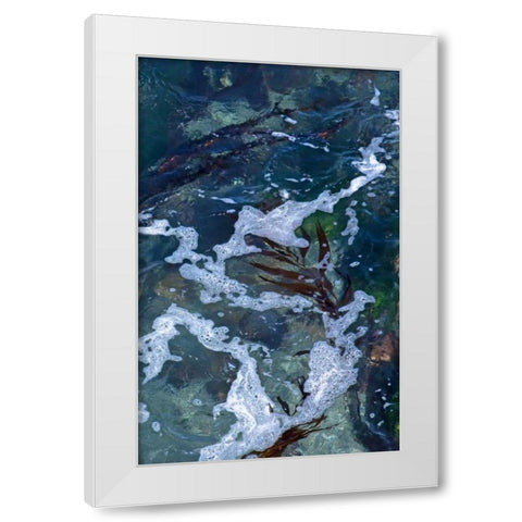 Seafoam IV White Modern Wood Framed Art Print by Crane, Rita