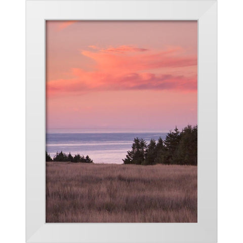Rosy Coastal Sunset II White Modern Wood Framed Art Print by Crane, Rita