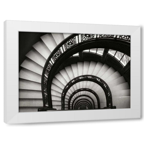 Rookery Stairwell White Modern Wood Framed Art Print by Christensen, Jim