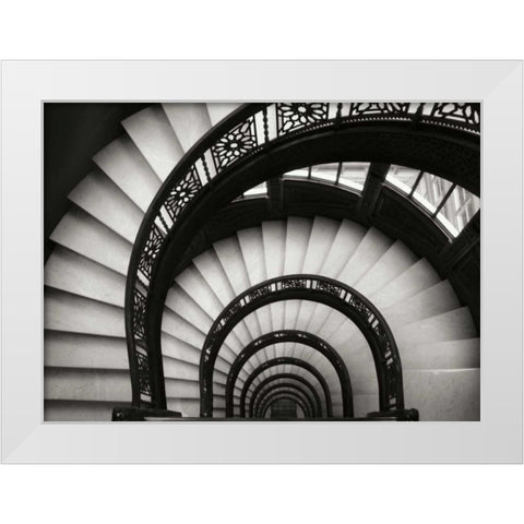 Rookery Stairwell White Modern Wood Framed Art Print by Christensen, Jim