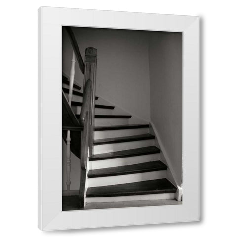 Einbeck Stairwell White Modern Wood Framed Art Print by Christensen, Jim