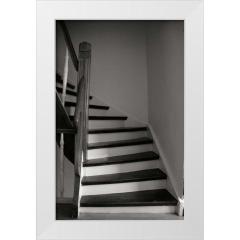 Einbeck Stairwell White Modern Wood Framed Art Print by Christensen, Jim
