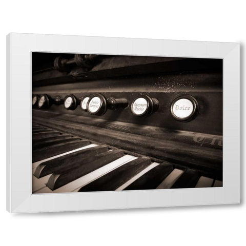 Organ II White Modern Wood Framed Art Print by Christensen, Jim