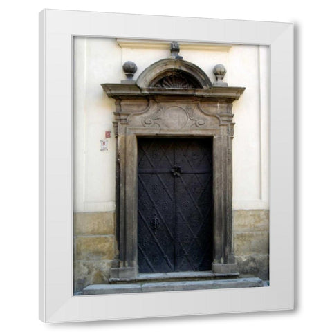 Prague Door I White Modern Wood Framed Art Print by Christensen, Jim
