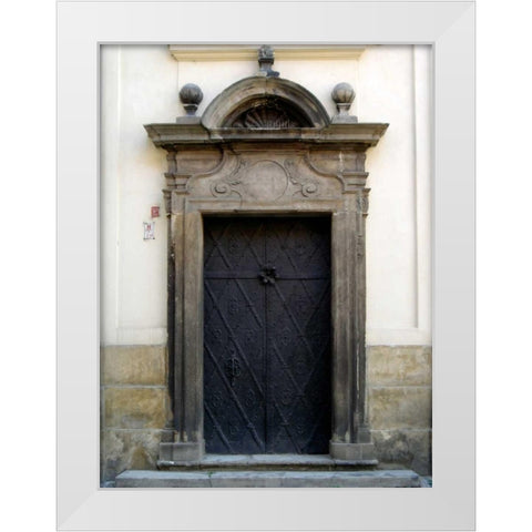 Prague Door I White Modern Wood Framed Art Print by Christensen, Jim