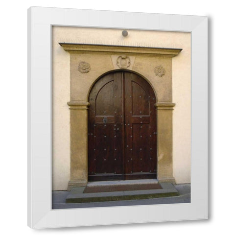 Prague Door II White Modern Wood Framed Art Print by Christensen, Jim
