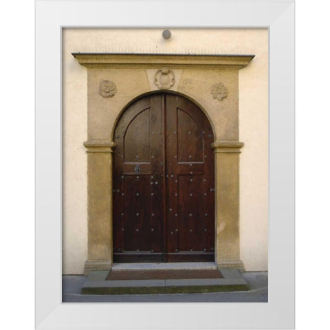 Prague Door II White Modern Wood Framed Art Print by Christensen, Jim