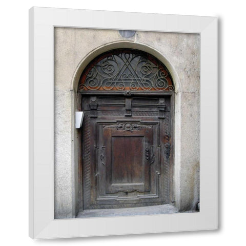 Prague Door III White Modern Wood Framed Art Print by Christensen, Jim