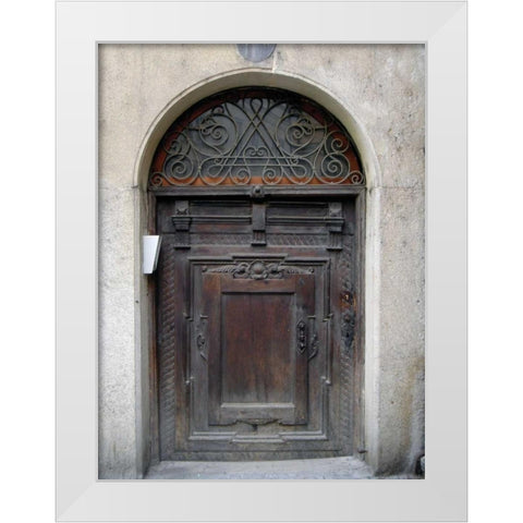 Prague Door III White Modern Wood Framed Art Print by Christensen, Jim