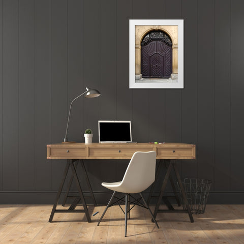 Prague Door IV White Modern Wood Framed Art Print by Christensen, Jim