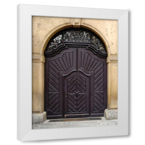 Prague Door IV White Modern Wood Framed Art Print by Christensen, Jim