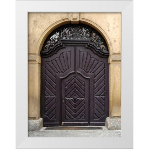 Prague Door IV White Modern Wood Framed Art Print by Christensen, Jim